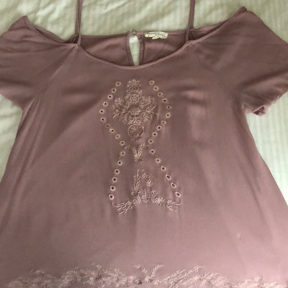 purple blouse top